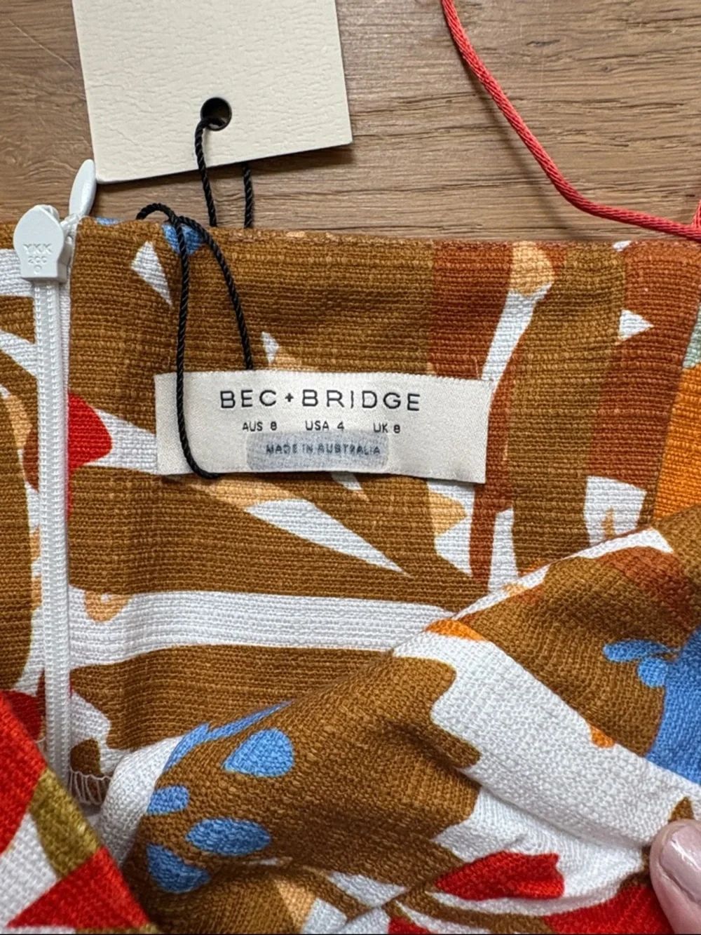 Bec & Bridge Floral Spaghetti Strap Mini Dress - size Small. NWT - Picture 3 of 3